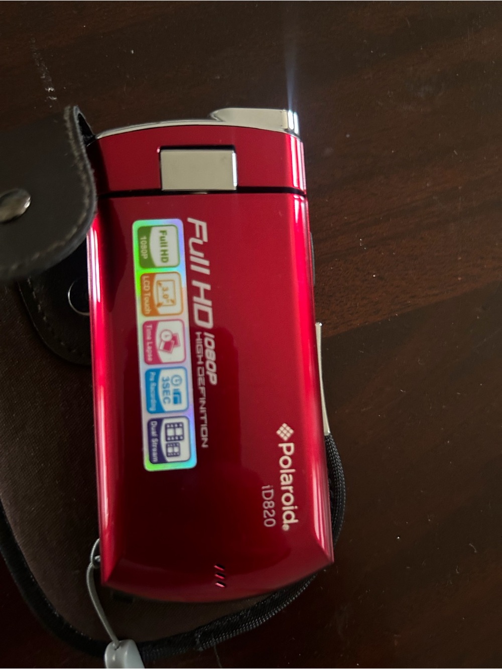 Polaroid Red Portable Full HD Handheld Camcorder ID820